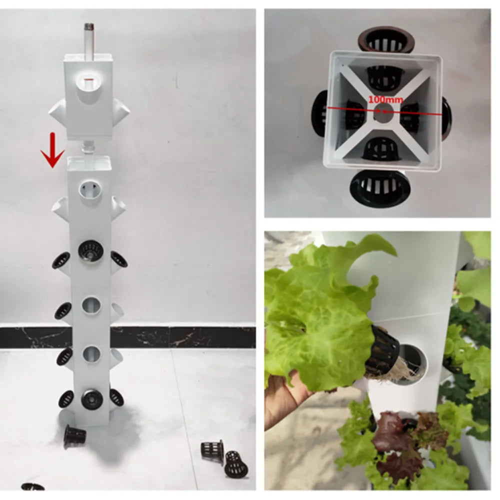 Customizable Indoor and Outdoor Tower for Greenhouse Farm to Plant Lettuce