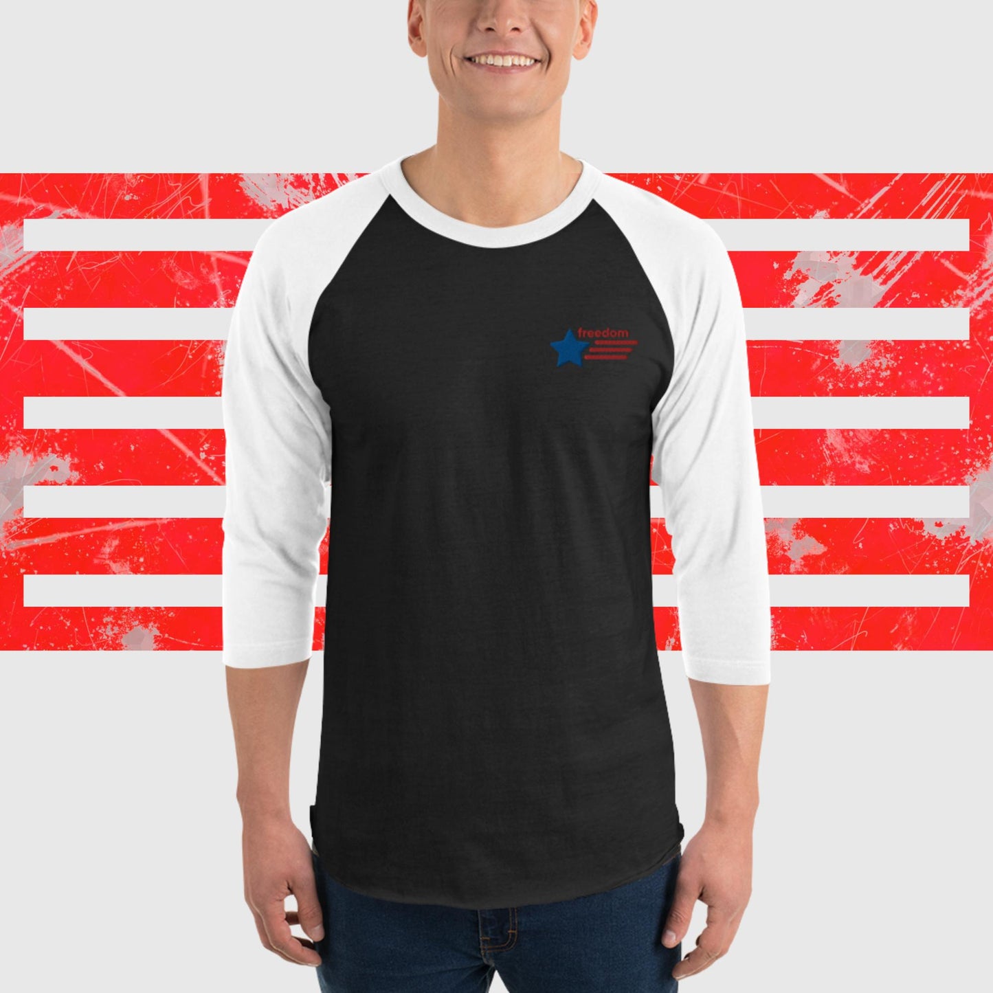 3/4 sleeve raglan shirt