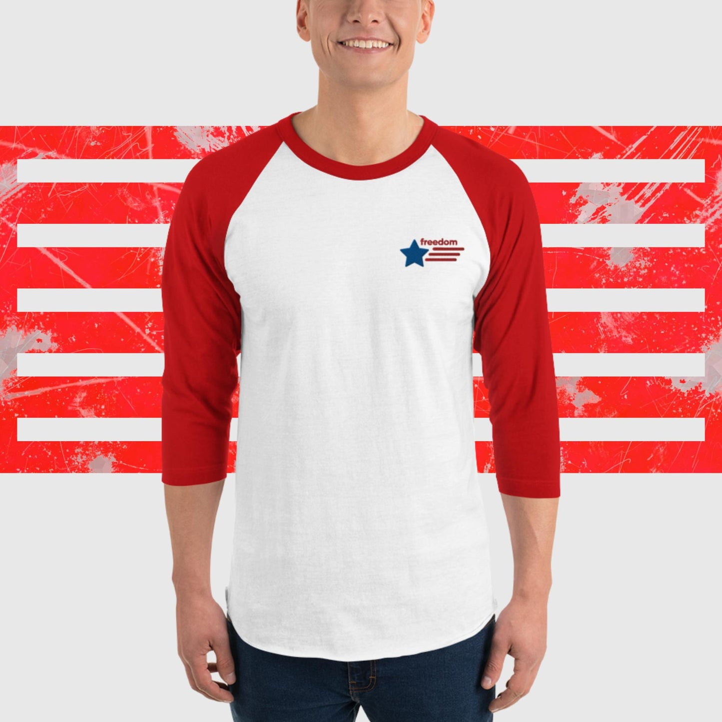 3/4 sleeve raglan shirt